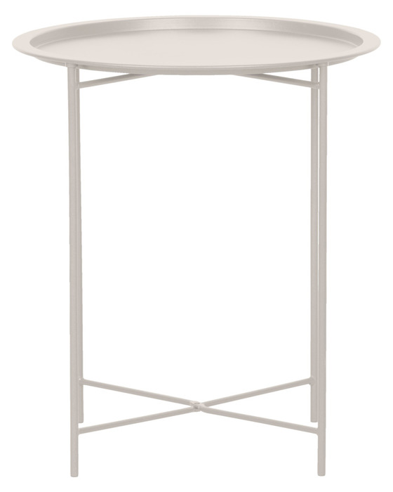 Sidebord Michigan stål sandy grey Ø46,8 cm - Sunlife